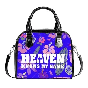 Heaven Knows my Name  Women's Handbag with Strap (Faith) - Floral Blue 
