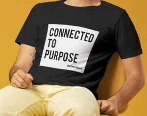 CONNECTED TO PURPOSE- UNISEX T-SHIRT (FAITH) Black 