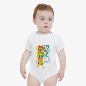 BERMUDA GOMBEY AYO! BABY ONESIE - WHITE (COTTON)