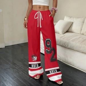 1892 WSSU-INSPIRED Women’s Straight-Leg Casual Pants (RED/BLACK) 