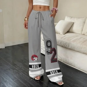1892 WSSU-INSPIRED Women’s Straight-Leg Casual Pants (GREY/BLACK) 
