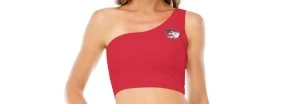 1892 WSSU-INSPIRED Women’s Crop One Shoulder (RED/BLACK) 