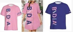 Bermuda SPORT- His & Hers Set - Tshirt & Dress -National Team Remix Colors (Pink/Blue) 