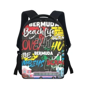 BERMUDA Graffiti- Student Backpack (Black) 