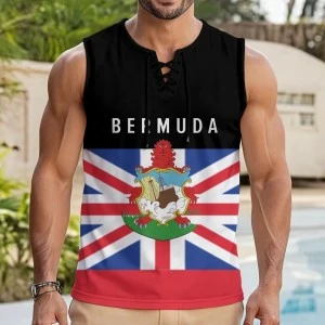 Bermuda Soca Legends (Flag Shirt)- Men's TankTop with Drawstring