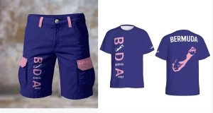 Bermuda Sport (National Team Colors) Blue&Pink - Unisex- Cargo Shorts & Tshirt Set