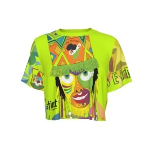 BERMUDA GOMBEY AYO! - WOMEN'S CROP T-SHIRT (Yellow) 