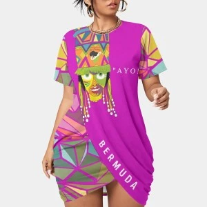 Bermuda Gombey AYO! Hem Dress  (Purple)