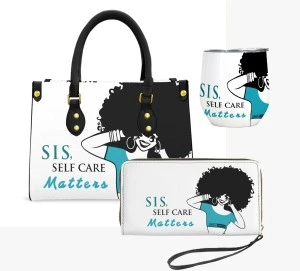 SIS, SELF CARE MATTERS - WOMEN'S EMPOWERMENT- TUMBLER, TOTE BAG & WALLET SET (PINK) 