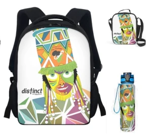 Bermuda Gombey Ayo! - Back to School Set -Backpack, Tumbler & Lunch Bag (White)