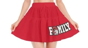 RAMILY- wssu-inspired (RED)-- SHORT SKIRT