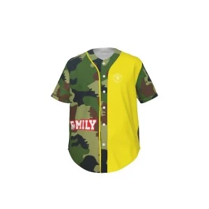 RAMILY (CAMO)- WSSU-INSPIRED BASEBALL SHIRT -  (ARMY YELLOW)