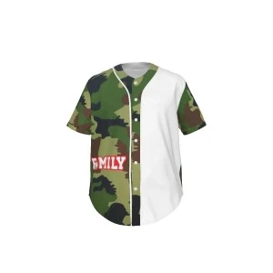 RAMILY (CAMO)- WSSU-INSPIRED BASEBALL SHIRT -  (ARMY White)