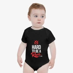 SO HARD TO BE A RAM- WSSU-INSPIRED- BABY ONESIE (Black)