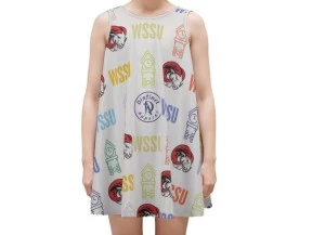 CLOCKTOWER- WSSU-INSPIRED- GIRLS DRESS (White)
