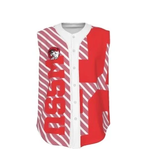 WSSU-INSPIRED- Sleeveless Hockey-style Jersey (RED STRIPE)