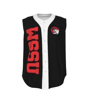 WSSU-INSPIRED- Sleeveless Hockey-style Jersey (RED&BLACK)