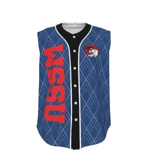 WSSU-INSPIRED- Sleeveless Hockey-style Jersey (Blue)