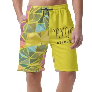 Bermuda Gombey Ayo! (Yellow) - Men's (Unisex) Swim Trucks /Shorts