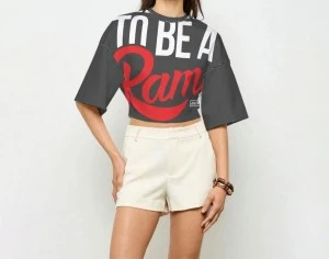 SO HARD TO BE A RAM- WSSU-INSPIRED -WIDE SLEEVES CROP SHIRT