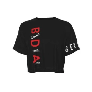 BERMUDA SPORT - WOMEN'S CROP T-SHIRT (BLACK) 