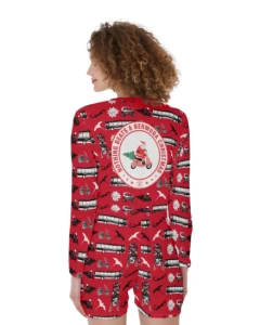 Bermuda Christmas Vibes Women's Red Romper 