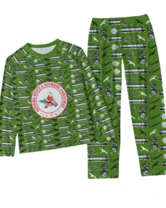 Bermuda Christmas Vibes Unisex Adult's Green Pajamas 