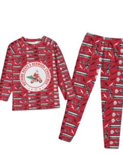 Bermuda Christmas Vibes Unisex Kid's Red Pajamas 