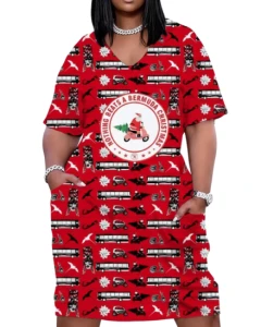 Bermuda Christmas Women's V-Neck Dress 