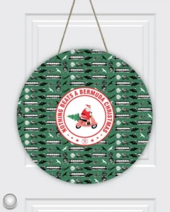Bermuda Christmas Vibes Door Hanger 
