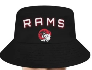 CUSTOM WSSU RAM- - BUCKET HAT (BLACK) 
