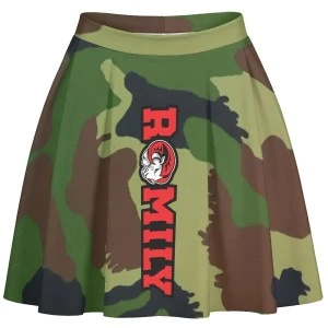 WSSU RAMILY CAMO-- SHORT PLEATED SKIRT (ARMY) 