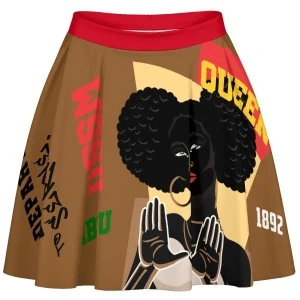 WSSU Ws Up -- SHORT PLEATED SKIRT (brown+) 