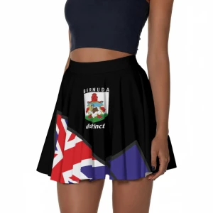 BERMUDA DISTINCT (FLAG DESIGN) - WOMEN'S SKIRT (BLACK)