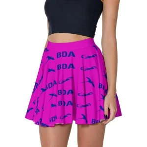 Bermuda Island All-Over Print Women's Pleated Skirt (Pink)