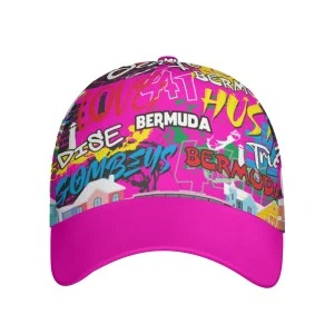 Bermuda Graffiti All-Over Print Cap (Pink) 