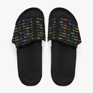 Bermuda Luxury Velcro Slides (Black) 