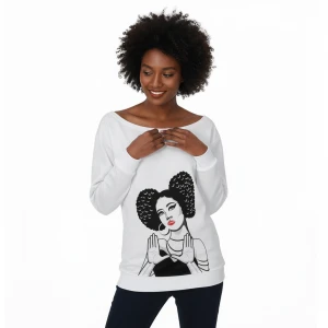 WSSU - Off-Shoulder Sweatshirt White