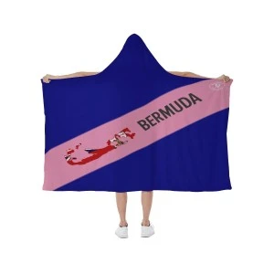 Bermuda Sports & Travel Blanket- Hooded blanket With Soft Fleece Lining