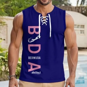 Bermuda Sport Shirt- Men's TankTop with Drawstring (National Team Colors)