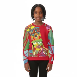 Bermuda Gombey Ayo! (Red) Unisex Kids Christmas Sweater