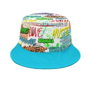 Bermuda Graffiti bucket hat (Light Blue)
