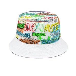 Bermuda Graffiti bucket hat (White)