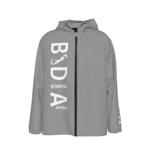 Bermuda Sport Jacket (White & Gray) Wind & Raincoat