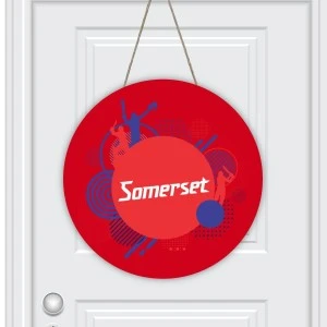 Cupmatch Round Doorhanger- Somerset (Celebration Collection) 