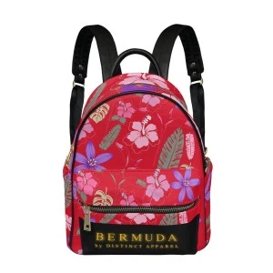 BERMUDA FLORAL LUXURY SMALL BACKPACK  (RED)