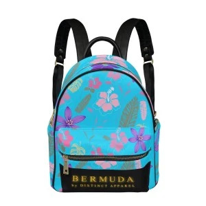 BERMUDA FLORAL LUXURY SMALL BACKPACK  (BLUE)