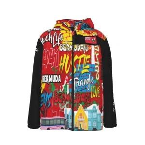 Bermuda Graffiti Jacket (Red & Black) Wind & Raincoat for Kids
