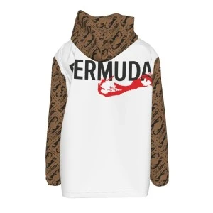 Bermuda Map Jacket (Brown & White) Wind & Raincoat for Kids 
