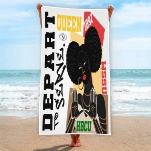 Ws Up (WSSU-INSPIRED) BEACH TOWEL - (Standard SIZE: 29.5 x 60'') - white